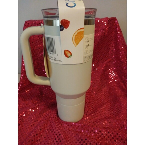 Cirkul 40 OZ All Day Straw Sip Stainless Steel Tumbler Fog Gray Spill Resistant - Picture 3 of 8